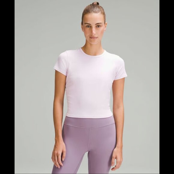 Lululemon All It Takes Nulu Short-Sleeve T-Shirt Meadowsweet Pink Size 12 - Picture 1 of 8